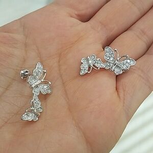 14k Gold plated Butterfly Earrings push back